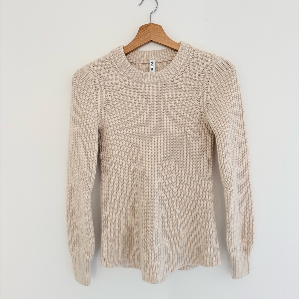 Athleta Sierra Crew Neck Wool Blend Pullover Sweater XXS